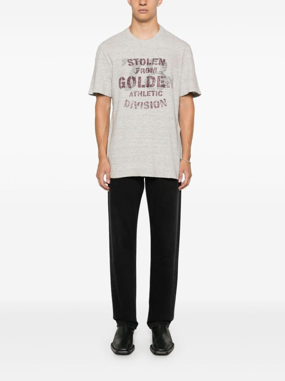 Logo-print cotton T-shirt<BR/><BR/><BR/> GMP01220 P00164360276 GOLDEN GOOSE 