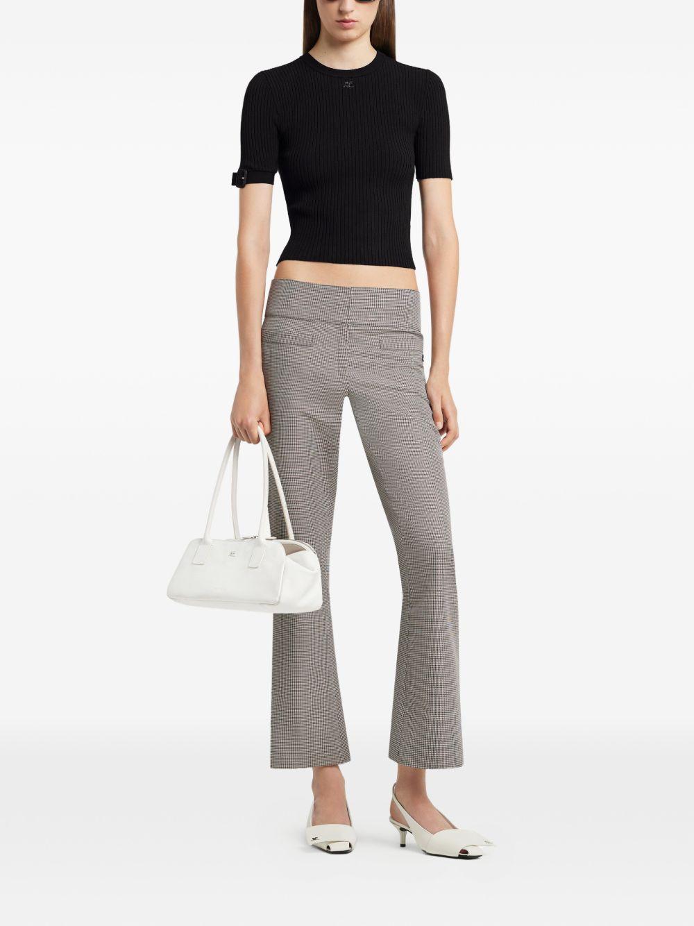 BUCKLE RIB KNIT T-SHIRT 126MPU267FI0001 9999 COURRÈGES 