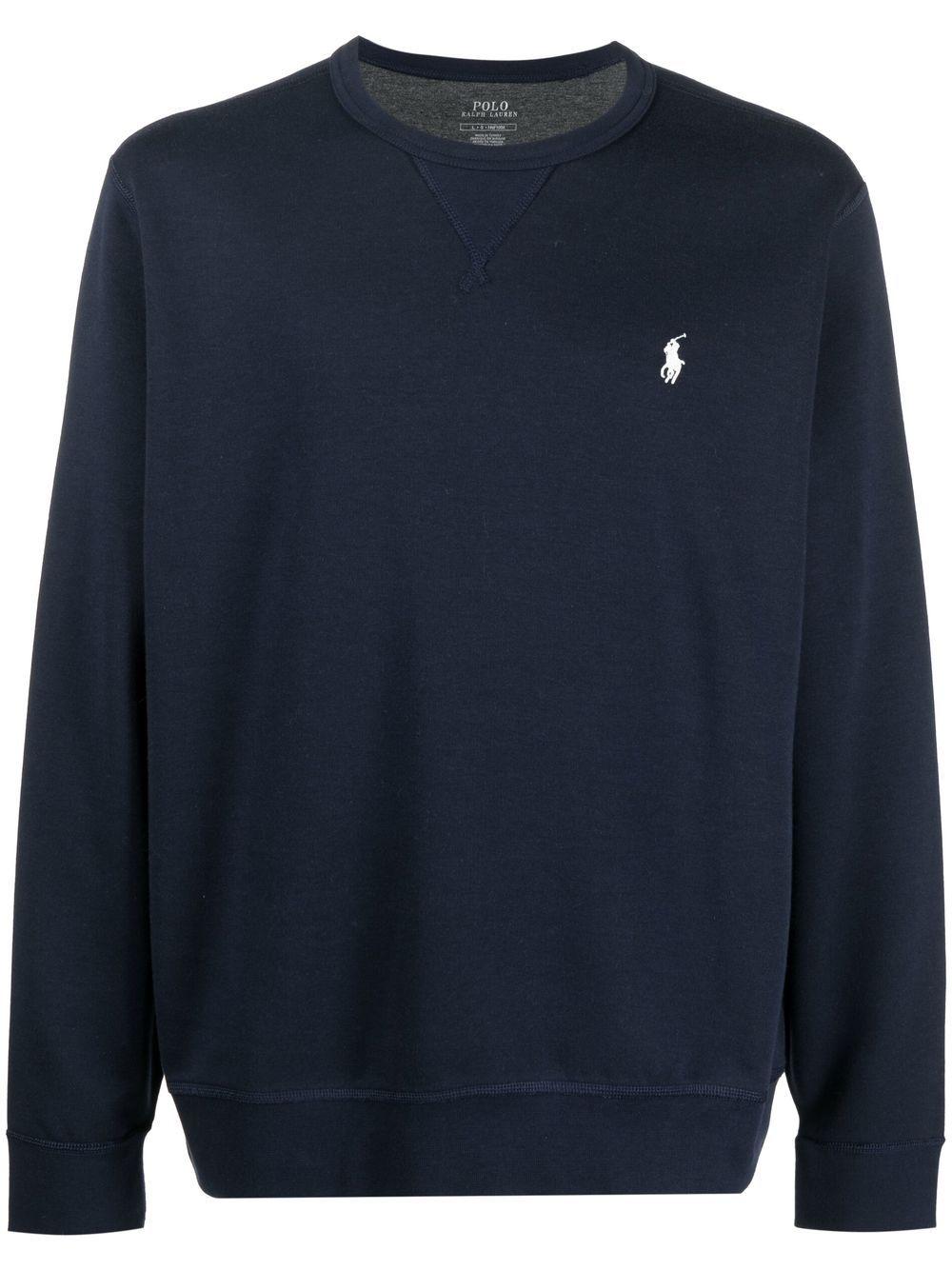 Maglione girocollo con ricamo<BR/><BR/><BR/> 710888284001 AVIATOR NAVY POLO RALPH LAUREN 