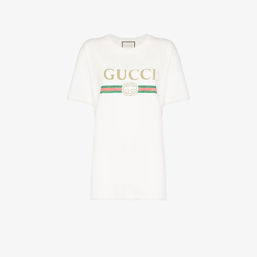 Oversize T-shirt with Gucci logo 457095 X5L899234 GUCCI 