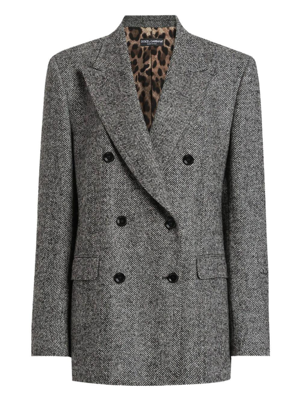 Double-breasted chevron jacket F293DT FCZAFS8030 DOLCE & GABBANA 