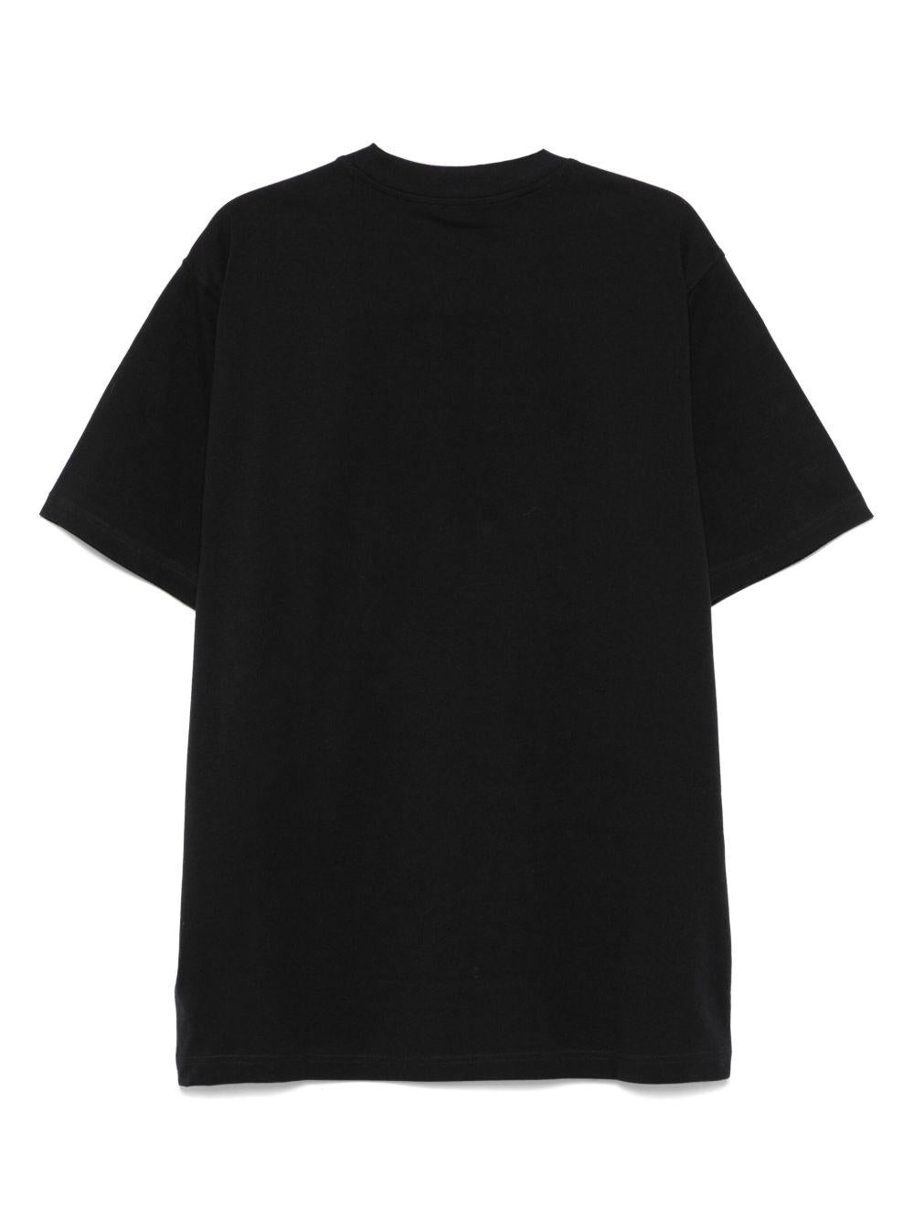 Logo-embroidered T-shirt<BR/><BR/> MT41509BK BLACK NEW BALANCE 