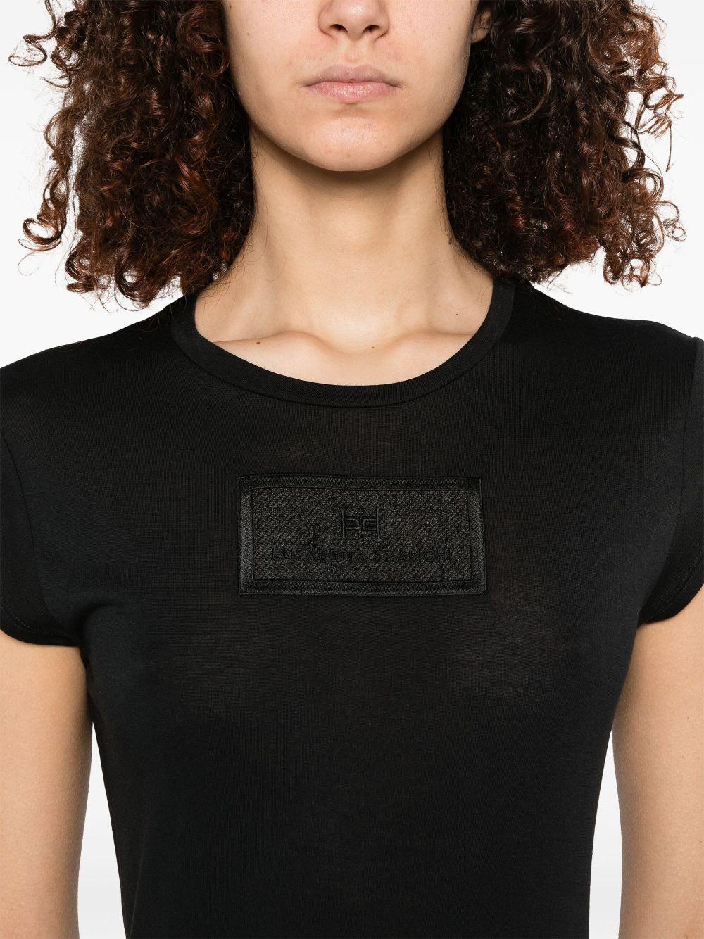 Jersey t-shirt with embroidery MA00451E2 110 ELISABETTA FRANCHI 
