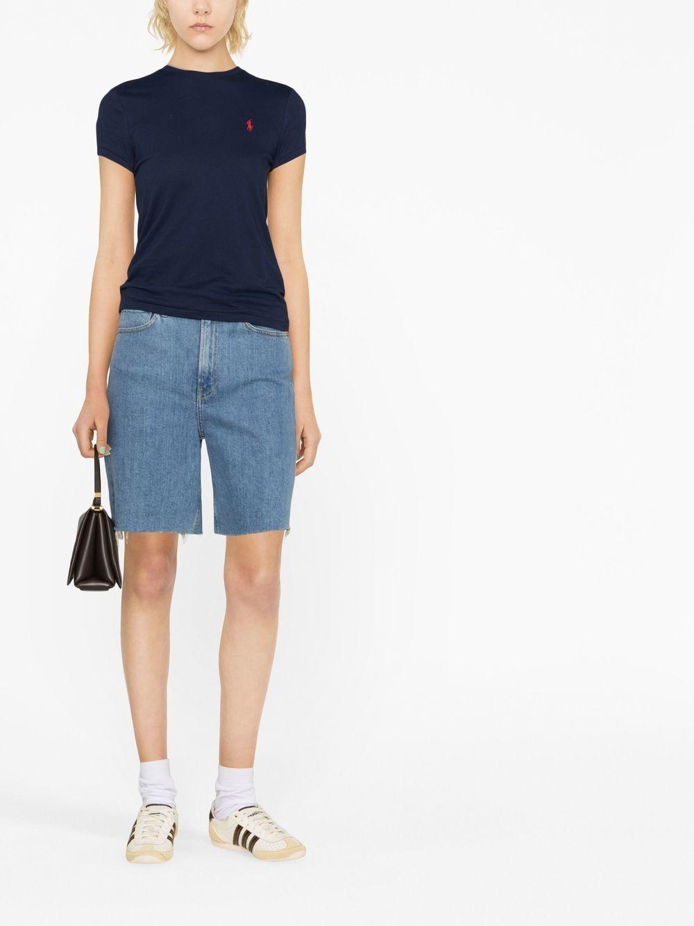 Polo Pony cotton T-shirt<BR/><BR/><BR/> 211898698006 CRUISE NAVY POLO RALPH LAUREN 