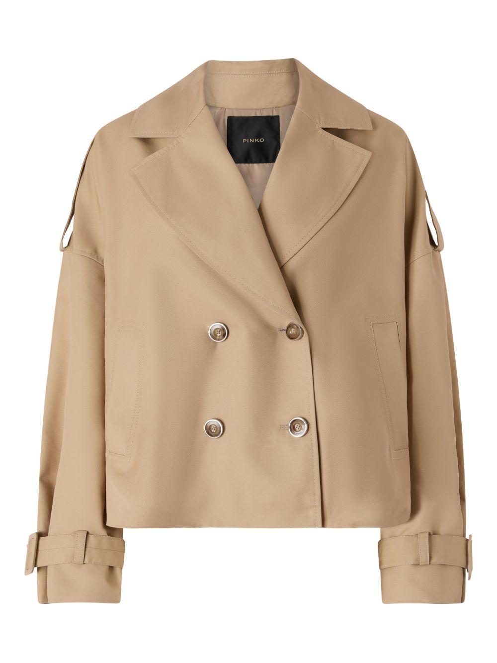 Short double-breasted trench coat 106325 A1PRD41 PINKO 