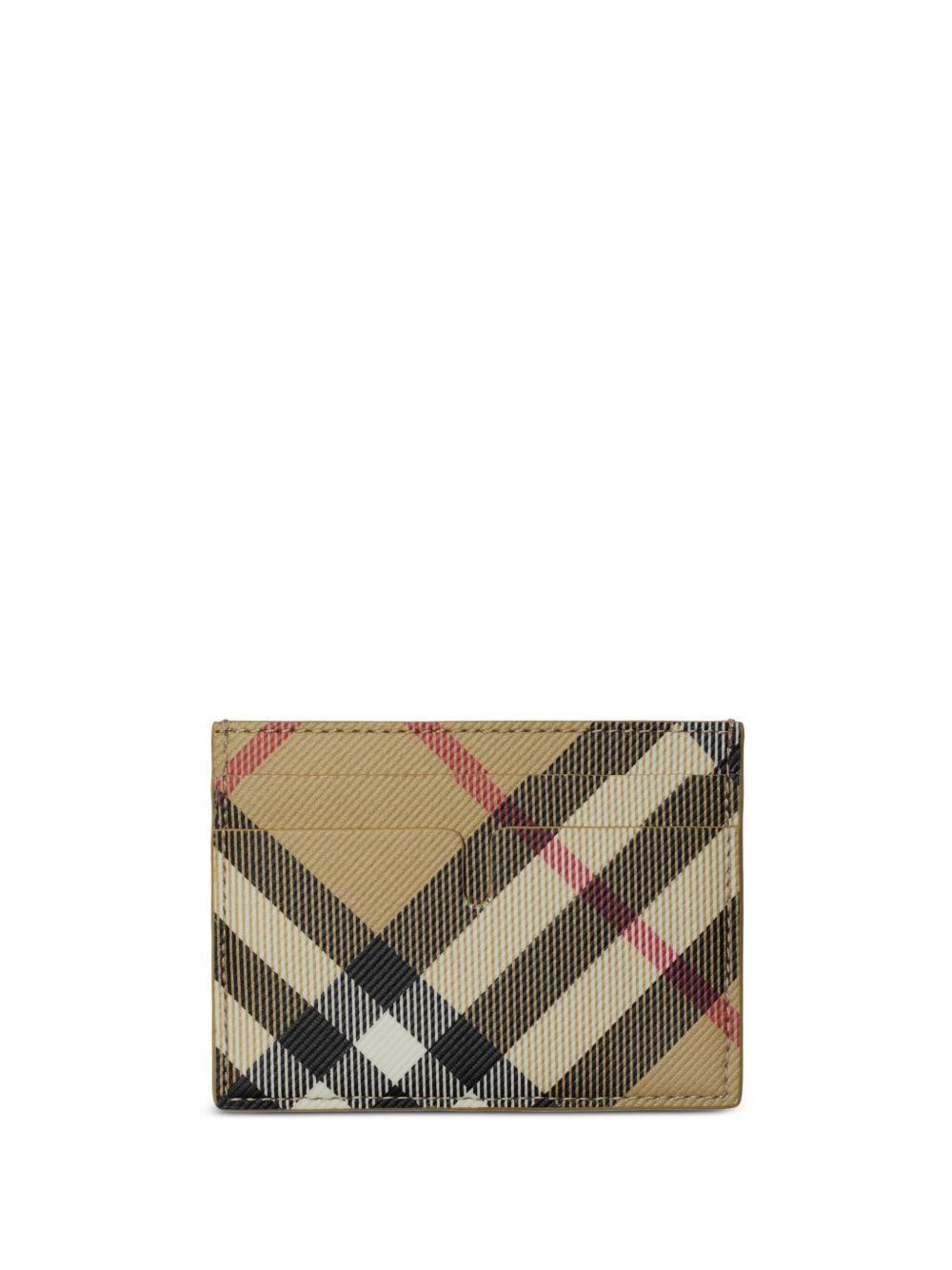 Check coated canvas card case 8091914 A2021 BURBERRY 