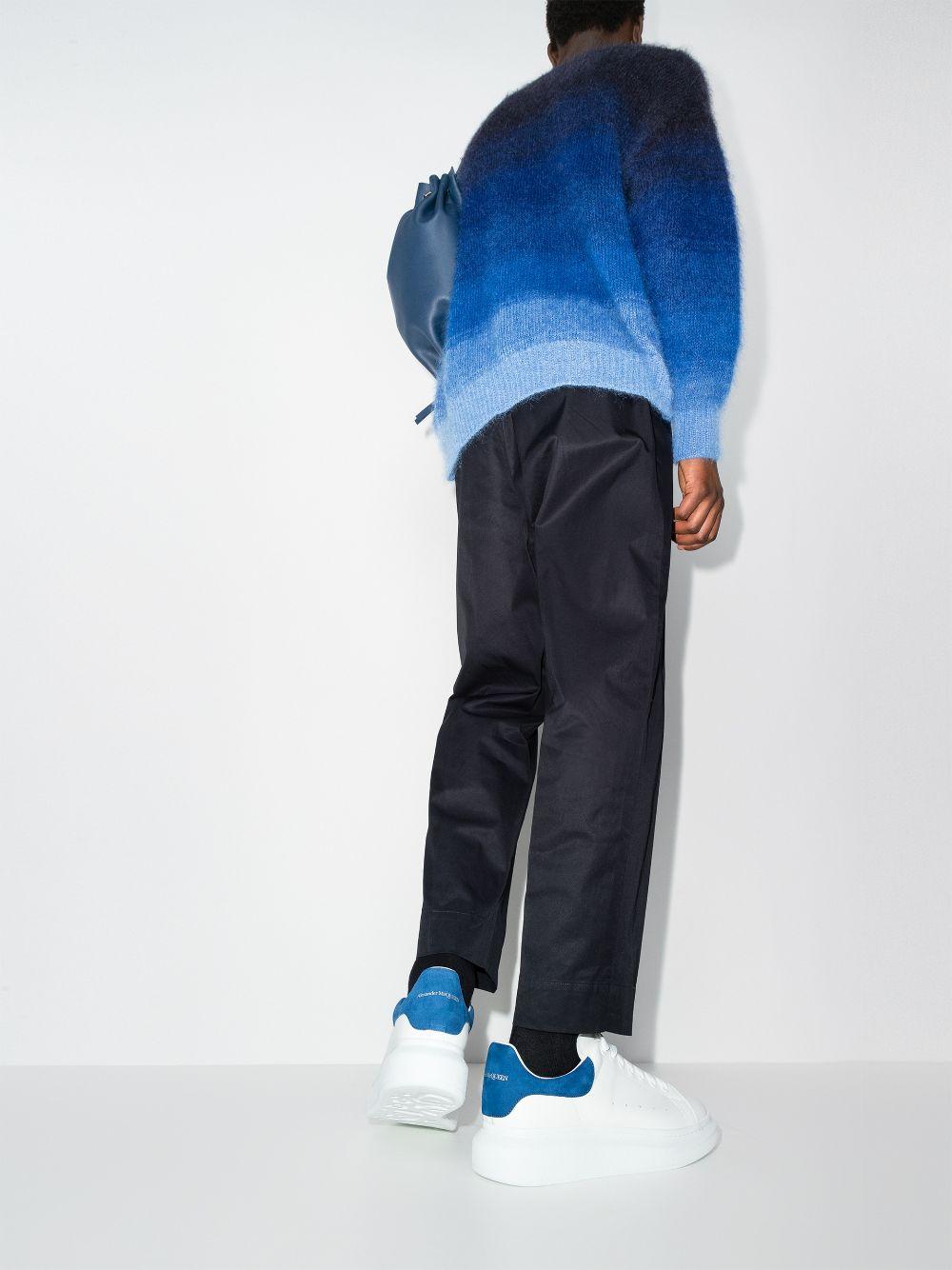 White/blue leather/suede oversized low-top sneakers 553680WHGP7 9086 ALEXANDER MCQUEEN 