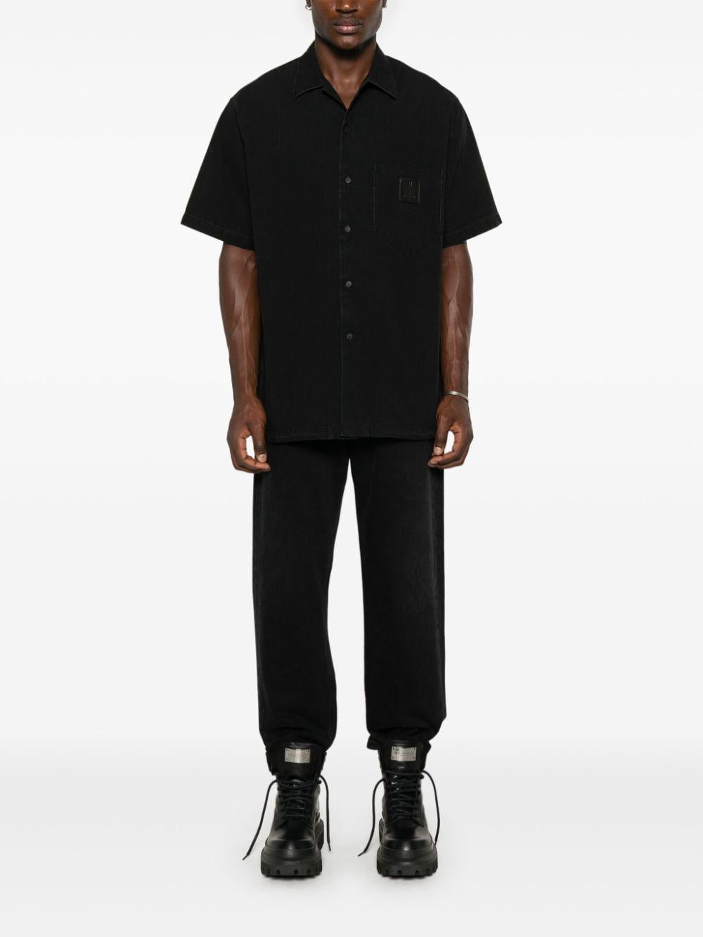 Logo-patch shirt<BR/><BR/><BR/> BM610E5 YB1001 GIVENCHY 