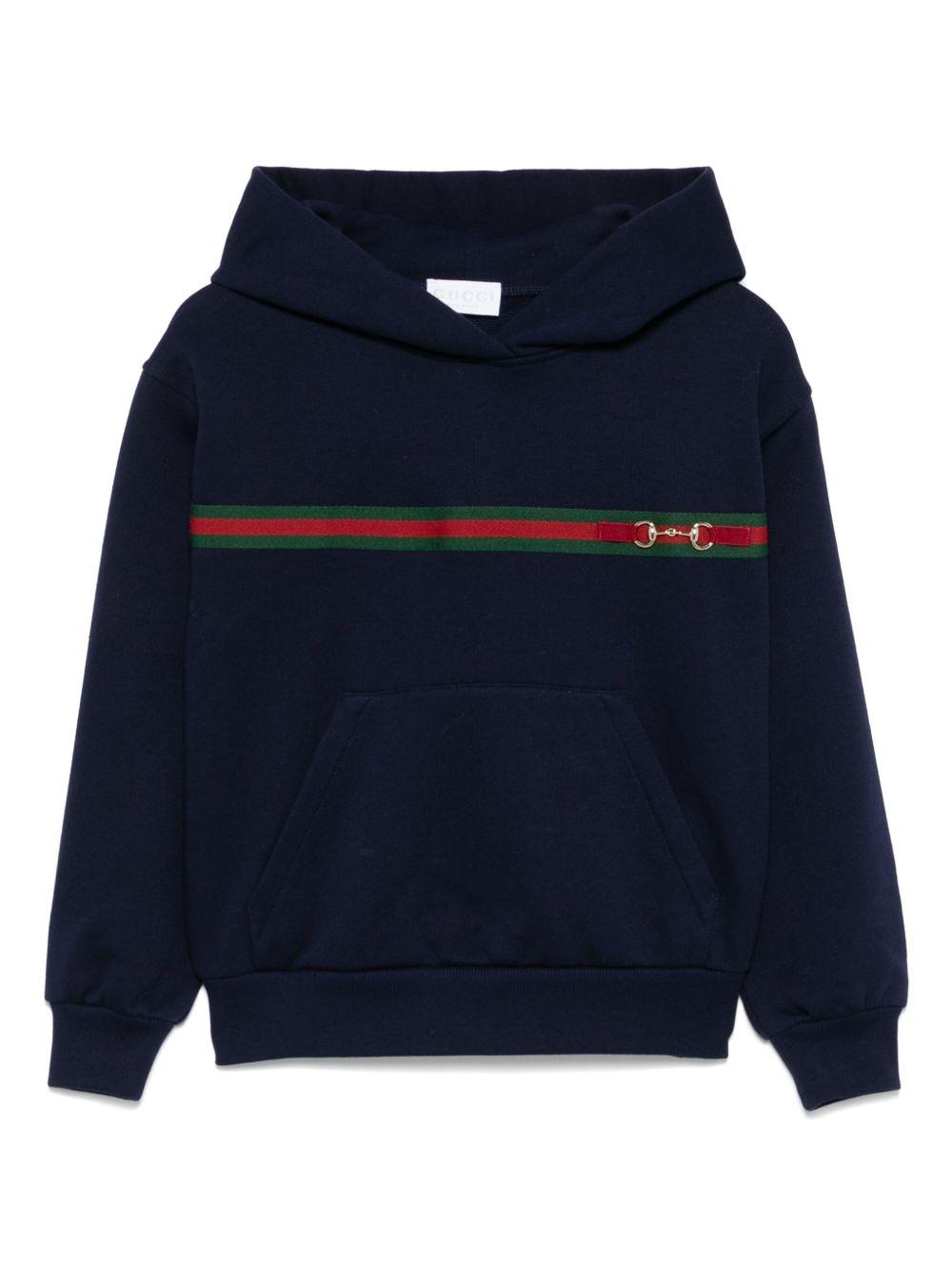 Hoodie with Web motif 787341 XJGPC4780 GUCCI KIDS 