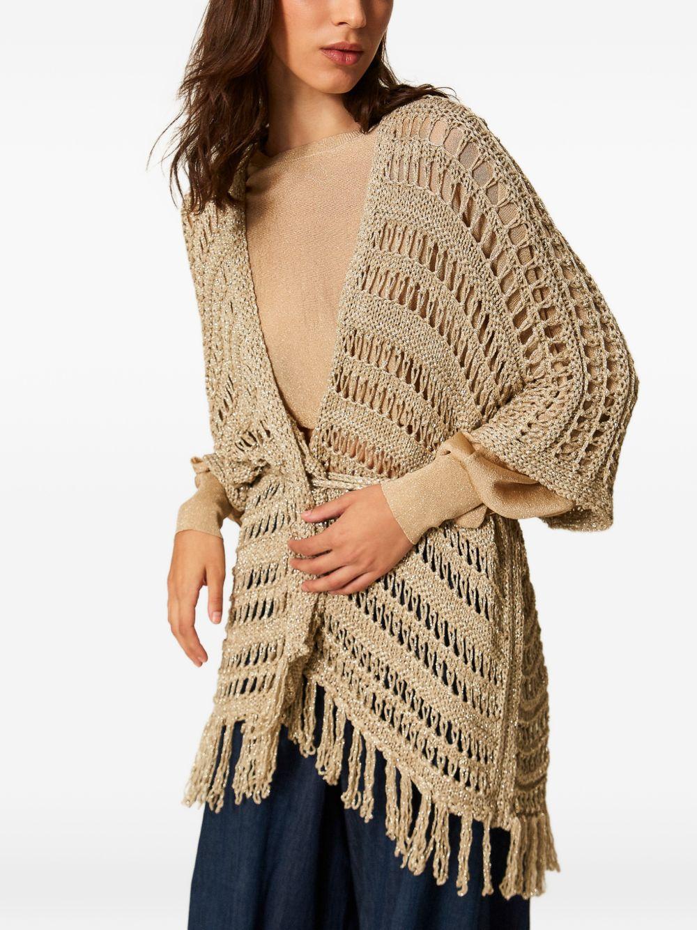 Crochet knit poncho 261TA4340 S2146713161 TWINSET 