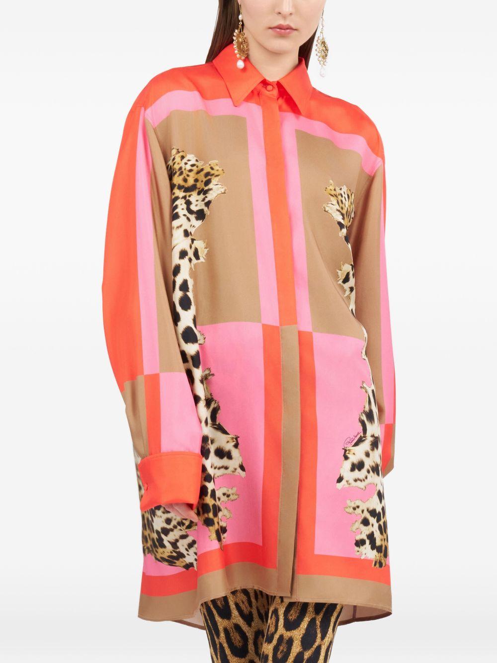 Cavalli Pop Print Silk Dress WQT160 OZR3301510 ROBERTO CAVALLI 