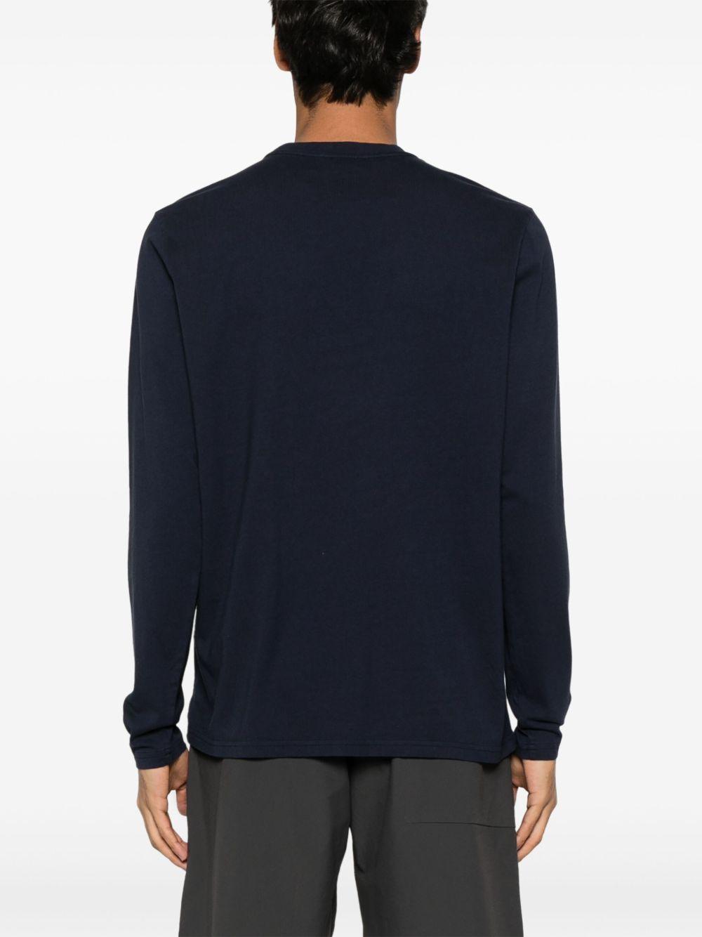 Logo long sleeves T-shirt LSPX A6JBJERSEY BLUE AUTRY 