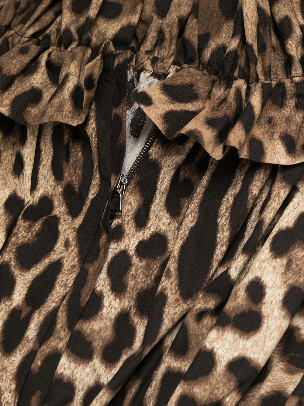 Short leopard-print poplin dress F6A0UT HS5E3HY13M DOLCE & GABBANA 