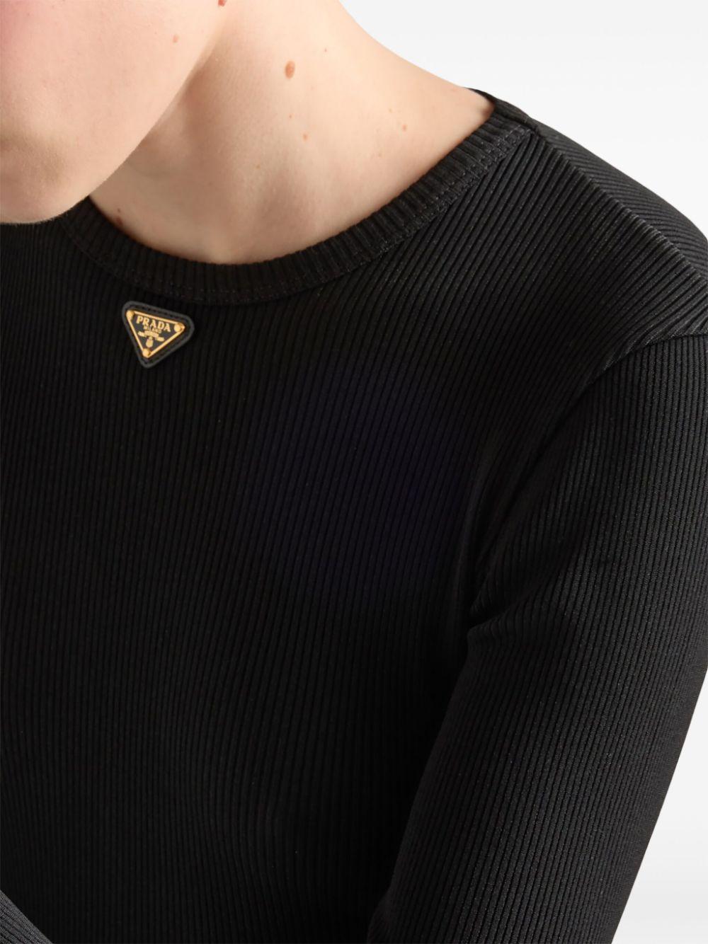 Ribbed-knit midi dress<BR/><BR/><BR/> 33603 16S9F0002 PRADA 