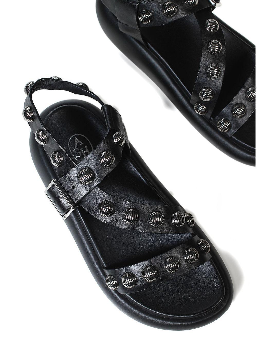 Vision sandals with shell detail VISION01 BLACK ASH 