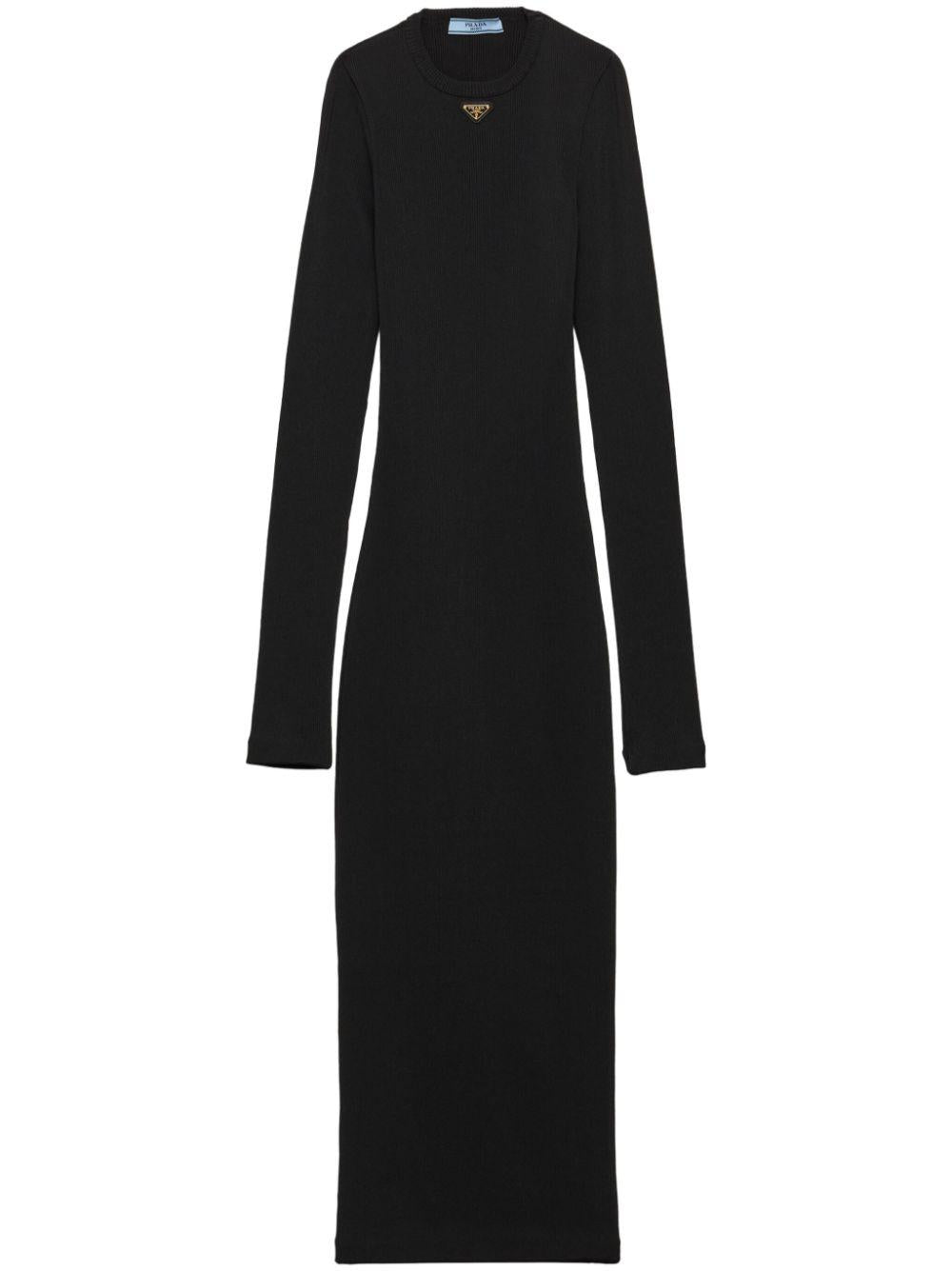 Ribbed-knit midi dress<BR/><BR/><BR/> 33603 16S9F0002 PRADA 