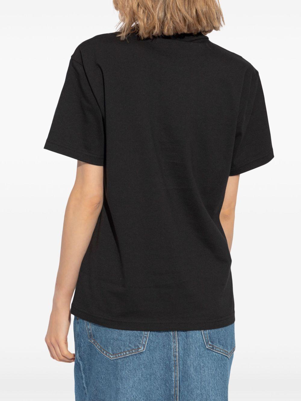 Black Cotton-Jersey Logo Tee 4CC3241520 001 ALEXANDER WANG 