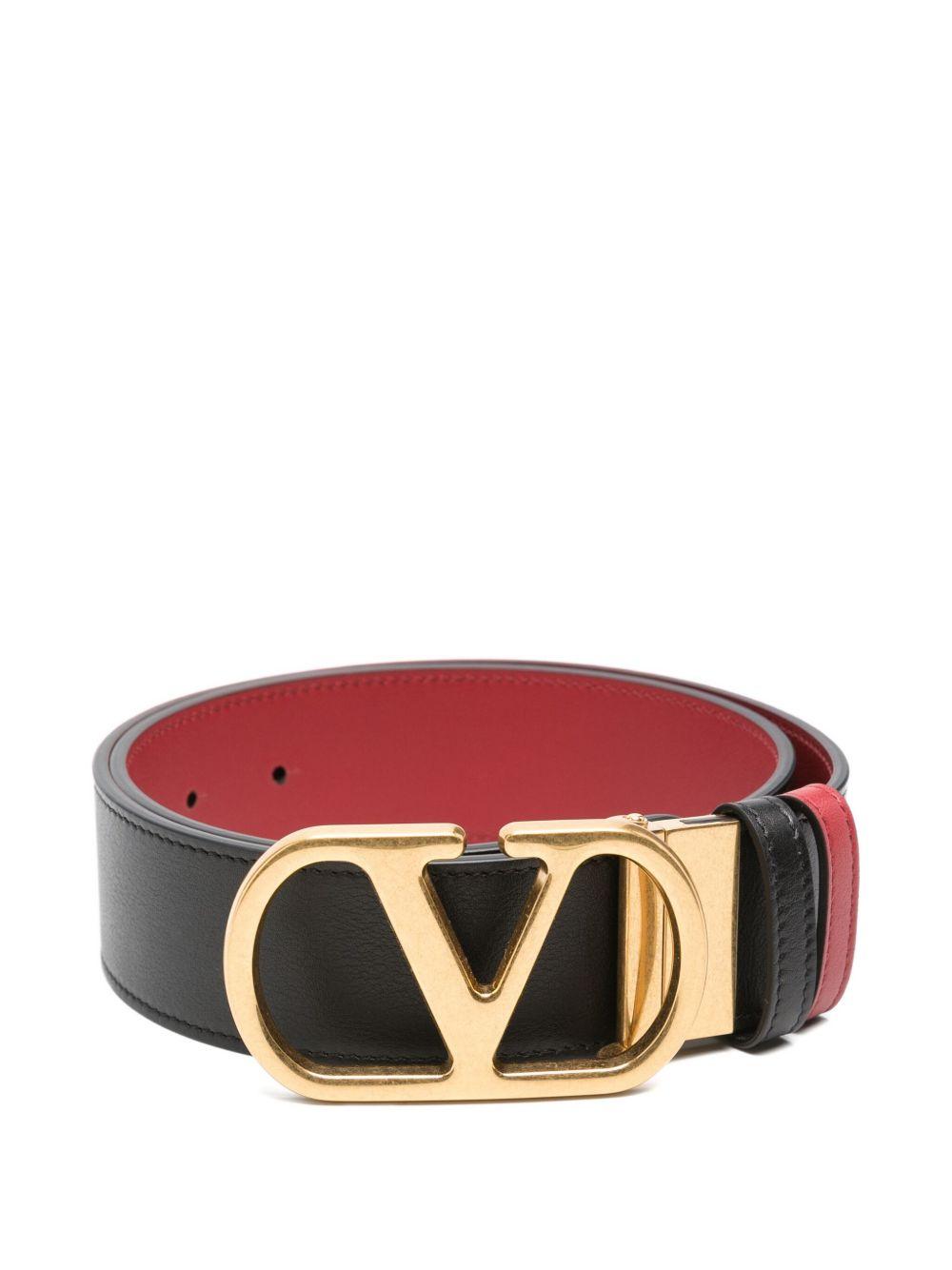 Reversible VLogo Signature Belt in Shiny Calfskin 30 mm 7W0T0SQ4IYR 43K VALENTINO GARAVANI 
