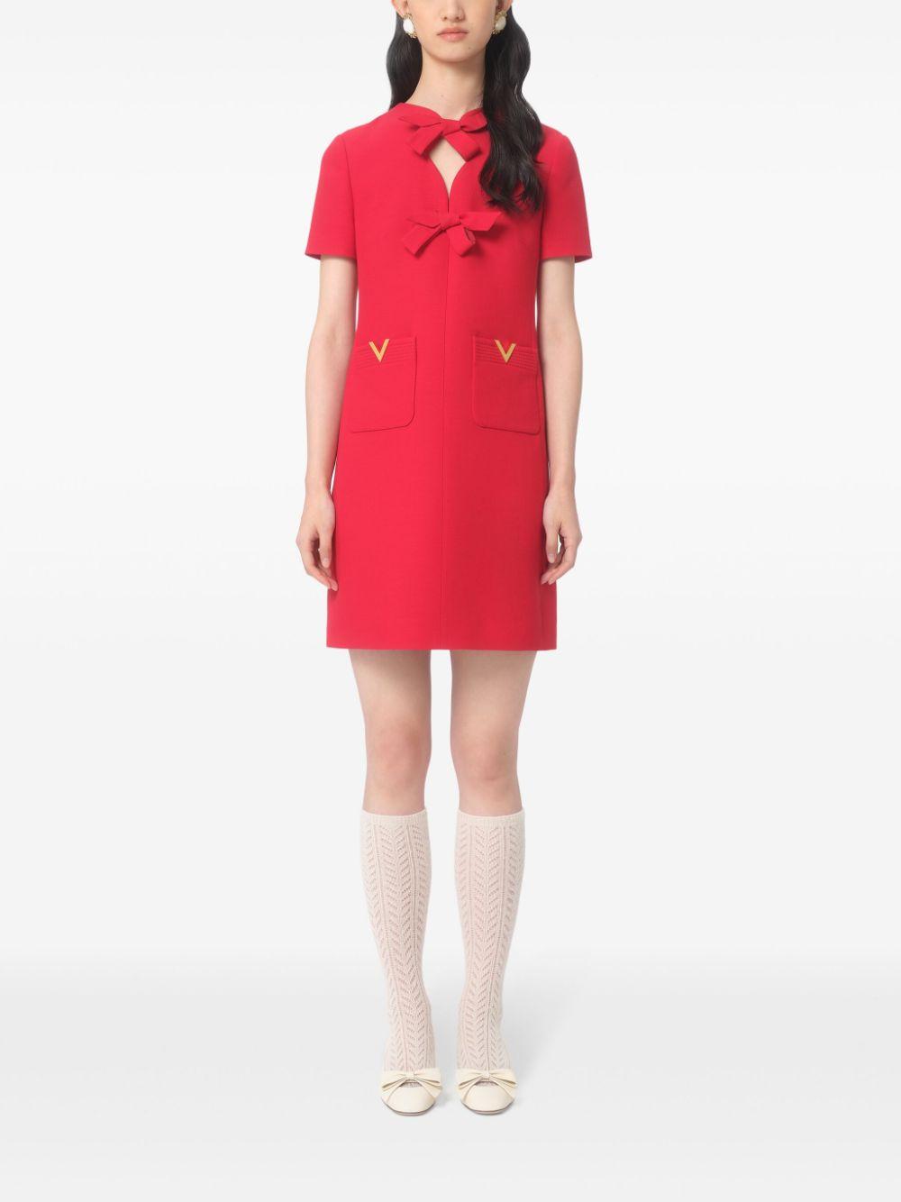 Crepe couture mini dress<BR/><BR/><BR/> 6B3VAEV11CF R9M VALENTINO GARAVANI 