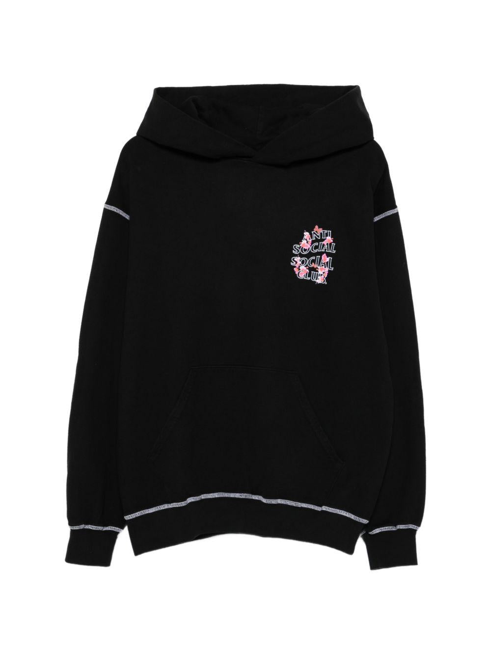 logo-print hoodie ASSC120007 BLACK ANTI SOCIAL SOCIAL CLUB 