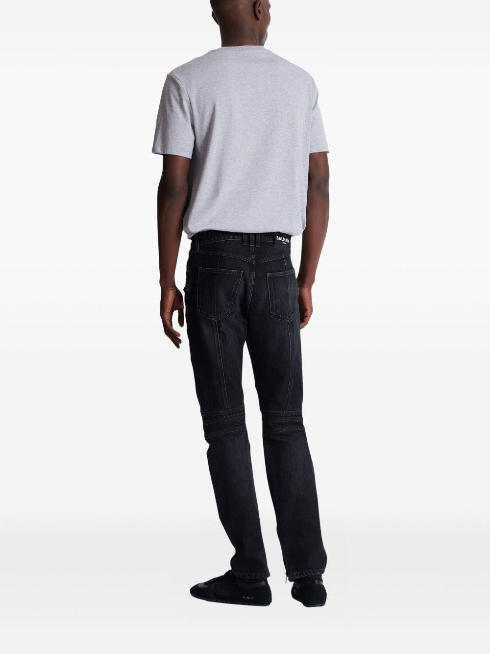 Biker jeans with zip GH1MI105DG13 0PC BALMAIN 