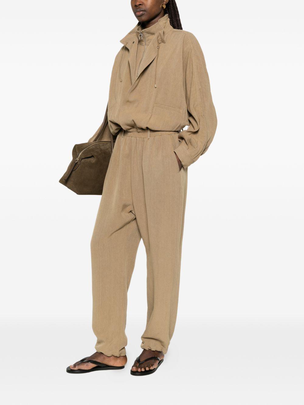 MARVIN LINEN JUMPSUIT JLFS22103200 CAMEL THE FRANKIE SHOP 