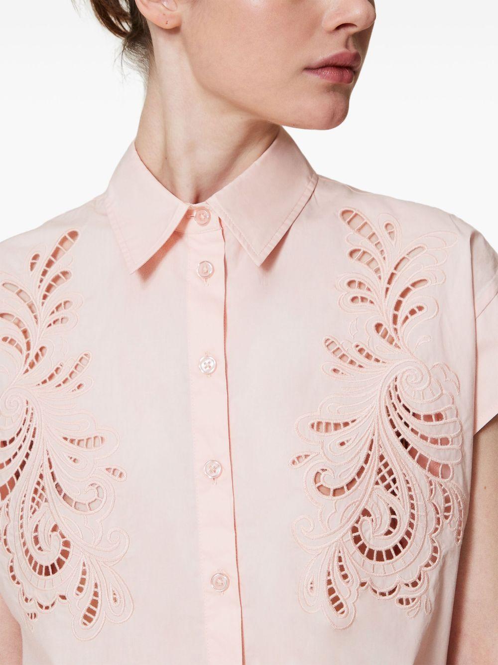 Poplin shirt with embroidery 251TP2171 00178 TWINSET 