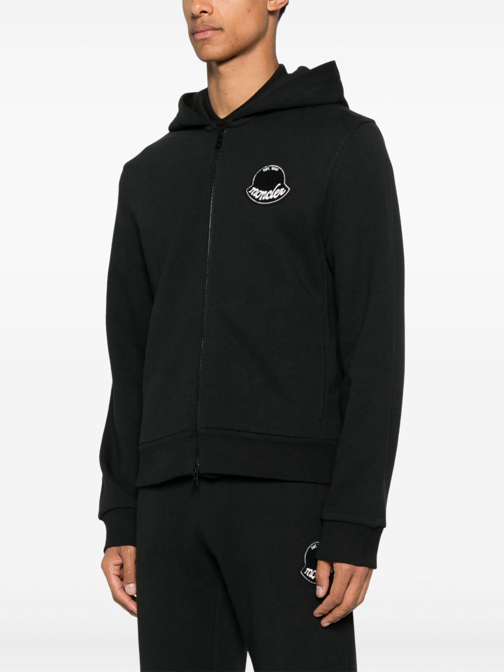 Logoed hoodie with zip K2091 8G00023 89AZU998 MONCLER 