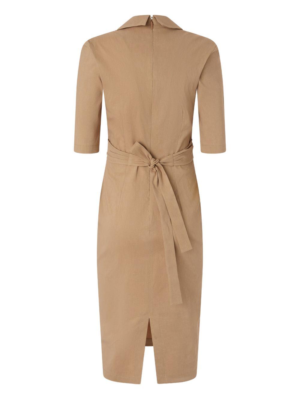 Slim-fit midi dress with bow 106499 A34ID41 PINKO 