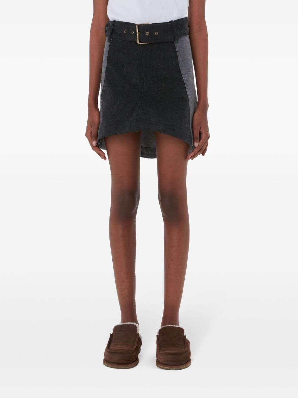 Denim mini skirt with inserts desig<BR/><BR/> DK0024 PG1657938 JW ANDERSON 