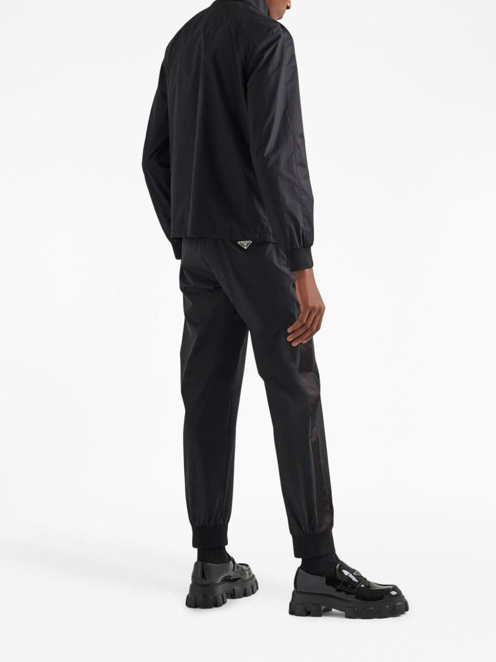 Triangle-logo silk track pants<BR/><BR/><BR/> SPH332 133VF0002 PRADA 