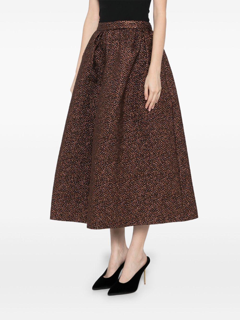 Polka-dot jacquard skirt<BR/><BR/> 010829 9165703 DRIES VAN NOTEN 
