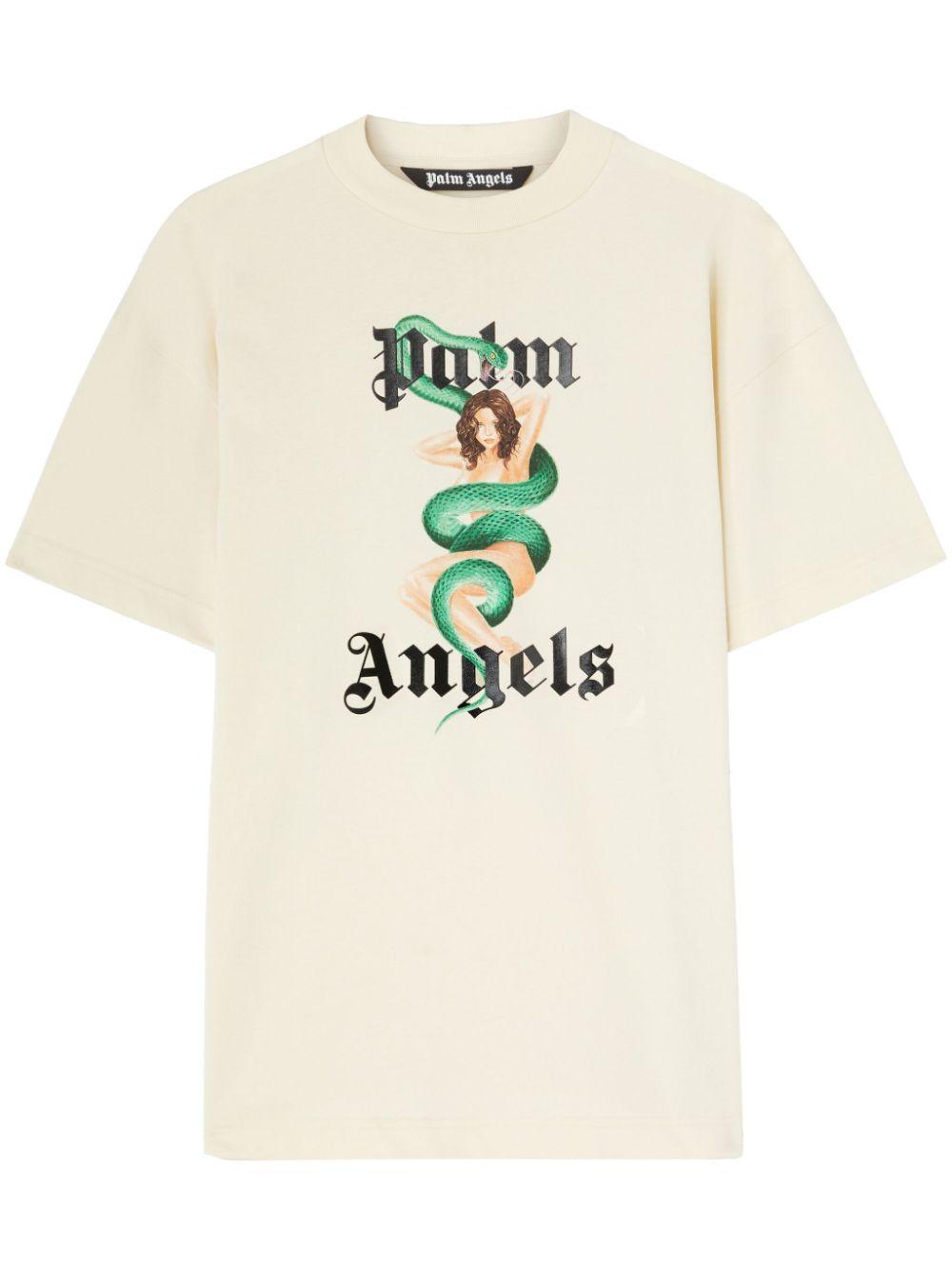 Ivy Pin Up T-shirt<BR/><BR/><BR/> PMAA001S25JER007 0B10 PALM ANGELS 