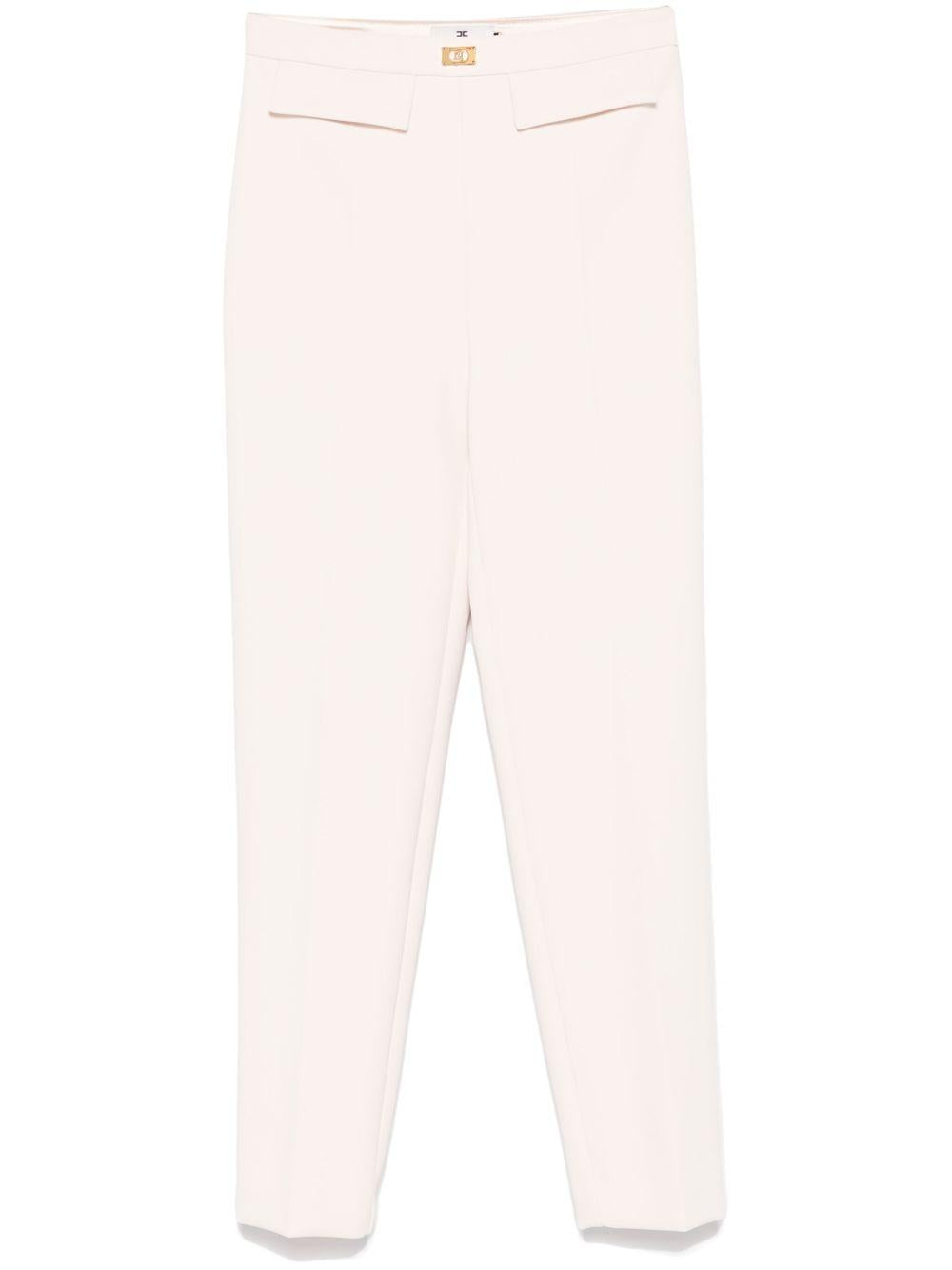 Crepe tapered trousers<BR/><BR/><BR/> PA07751E2 193 ELISABETTA FRANCHI 