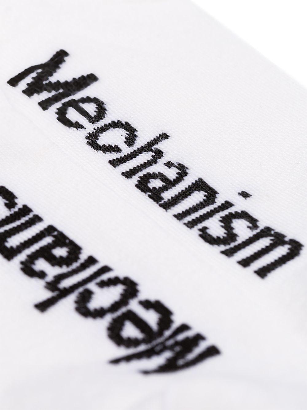Merino wool blend control logo socks NA0903E WHITE PAS NORMAL STUDIOS 