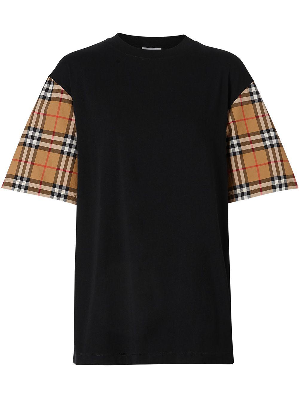 T-shirt con motivo Vintage Check 8014895 BLACK BURBERRY 