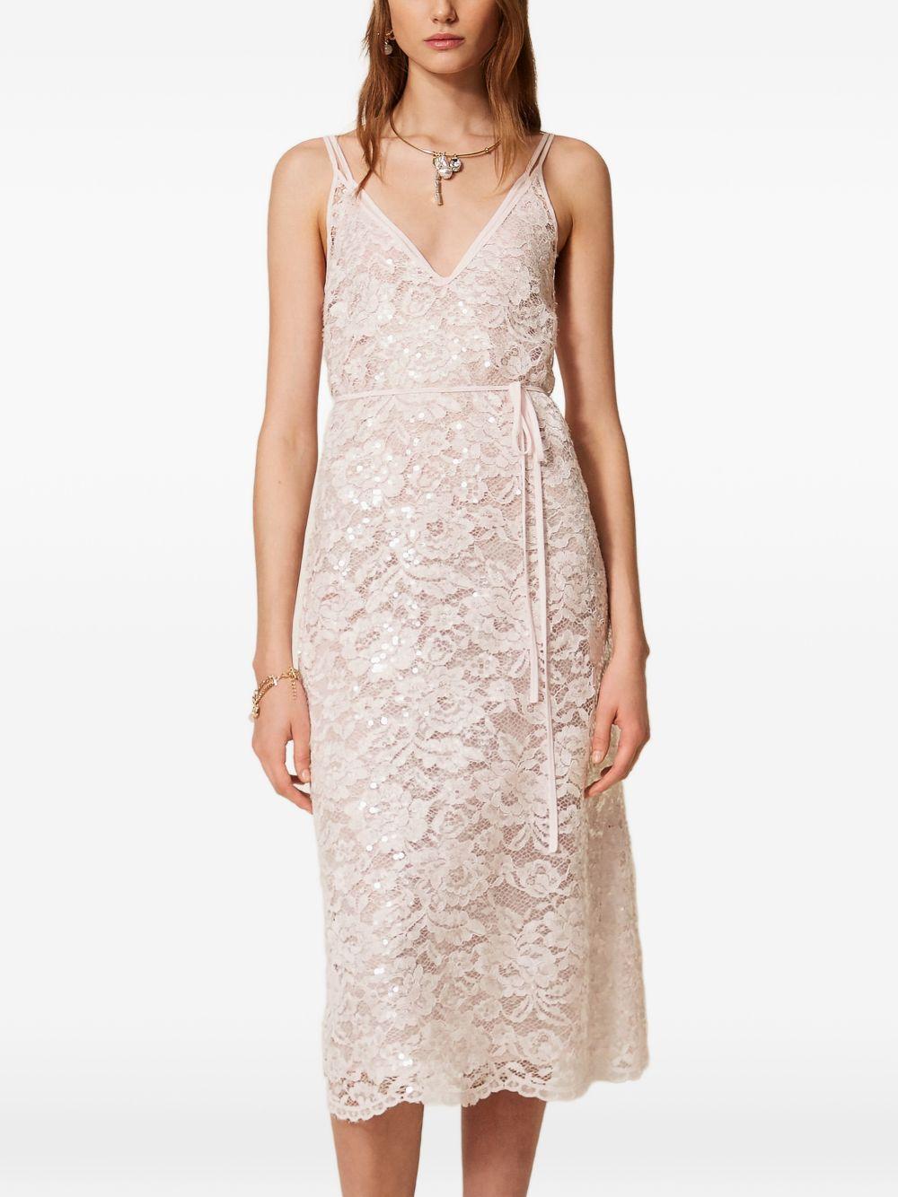 Midi lace dress with sequins 261TP2630 S2154700570 TWINSET 