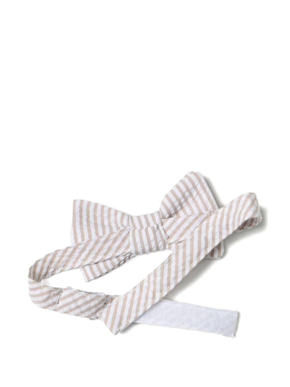 Beige stripe bow tie P23PH033C1078 133 IL GUFO 