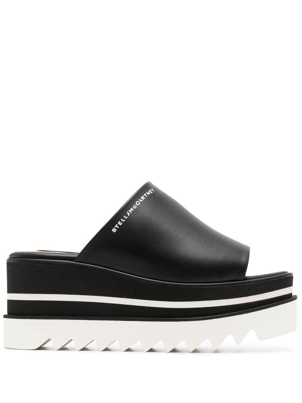 Platform-sole slip-on sandals<BR/><BR/> 810169 KP0271000 STELLA McCARTNEY 