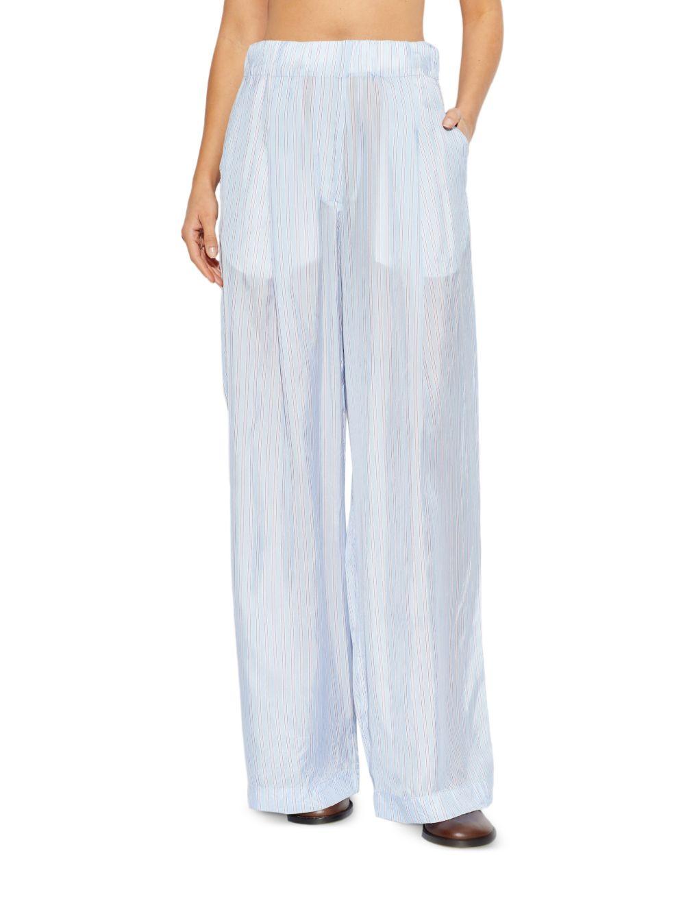 wide-leg trousers in striped twill 130909 3276514 DRIES VAN NOTEN 