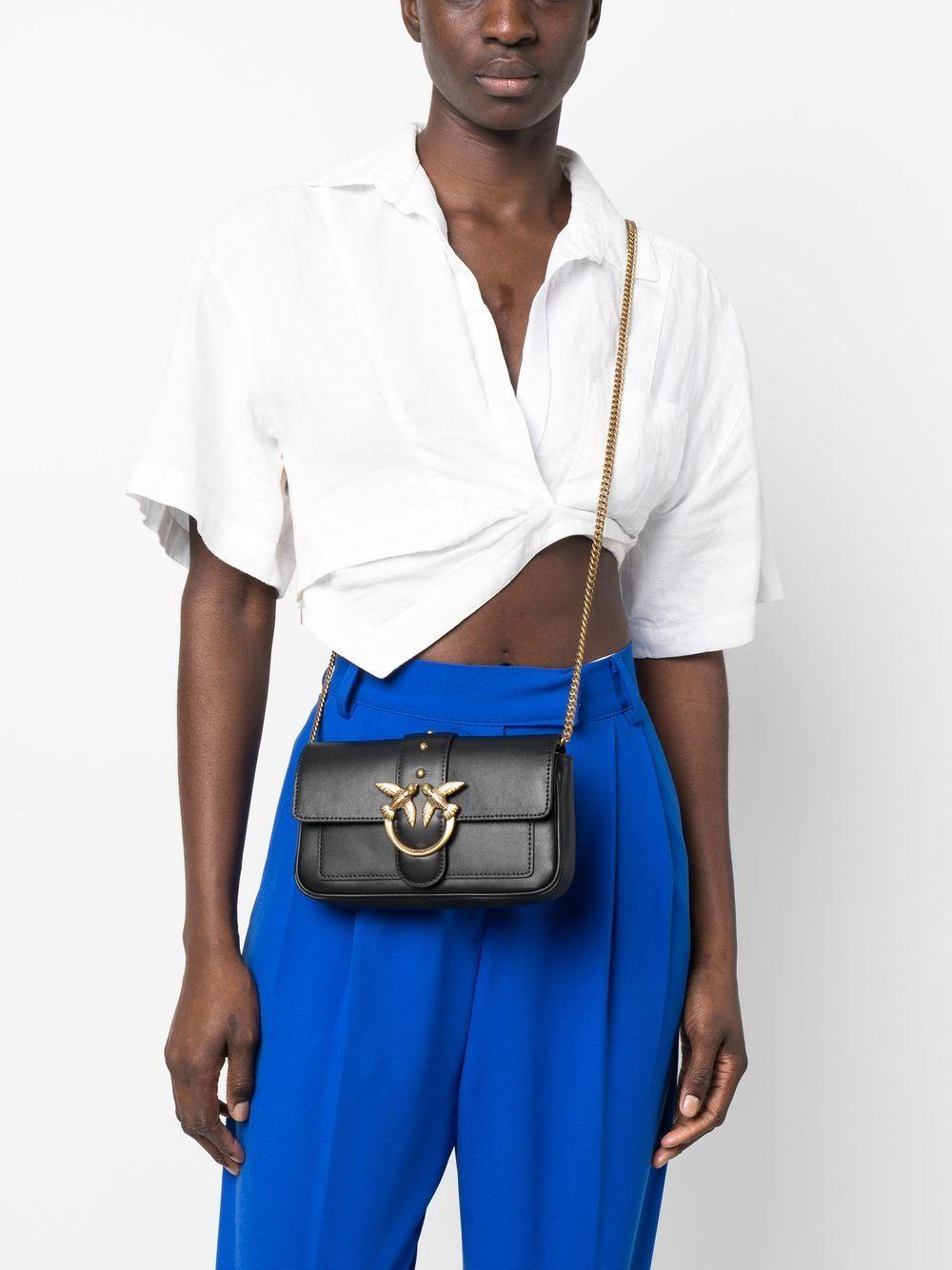 Black Love One Pocket leather crossbody bag 100061 A0F1Z99Q PINKO 