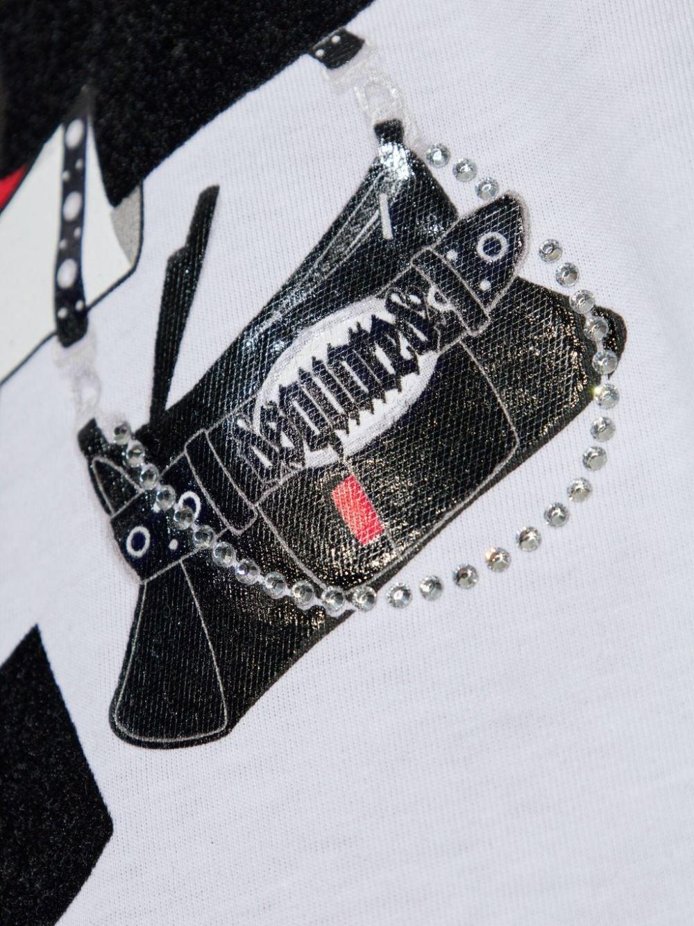 Dog print T-shirt<BR/><BR/><BR/> S75GD0440 S24668100 DSQUARED2 