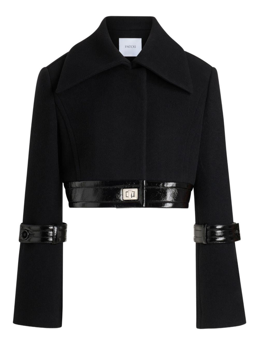 Cropped lock jacket in sustainable wool blend JA0590217 999B PATOU 