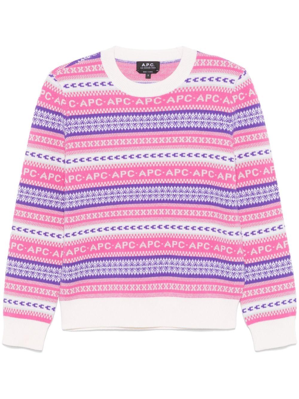 Jacquard sweater<BR/><BR/><BR/> WVBDS F23398FAA A.P.C. 