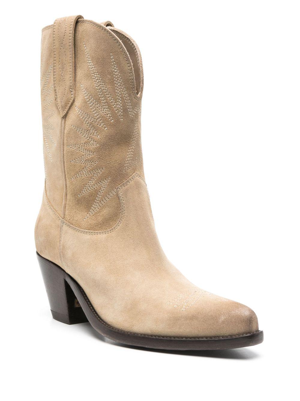Wish Star low boots waxed suede with star embroidery GWF00780 F00692015272 GOLDEN GOOSE 