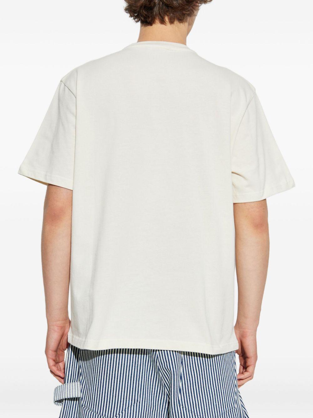 Crew Neck T-Shirt with Embroidery Logo Lettering on the Front JT0258 PG1510002 JW ANDERSON 
