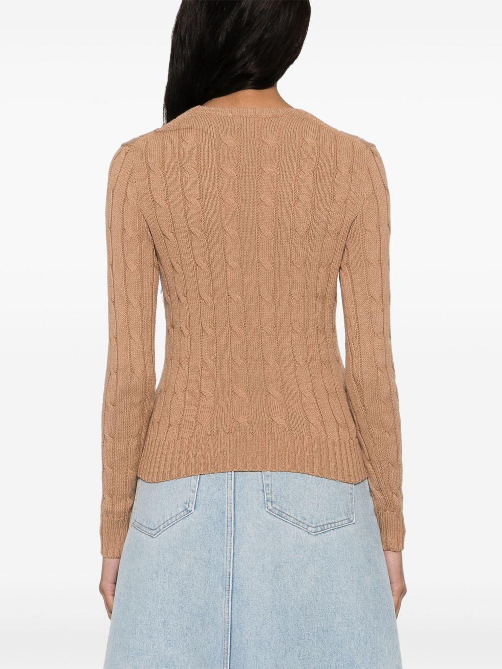 Polo-Pony-motif cotton jumper<BR/><BR/> 211943903002 COLLECTION CAMEL MELANGE POLO RALPH LAUREN 