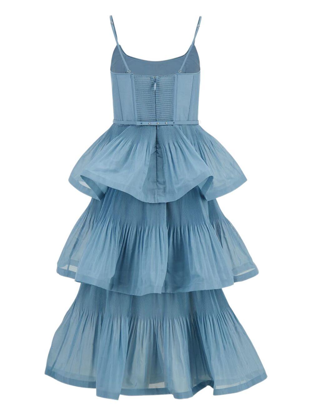 pleated tiered midi dress 6354DC26R DPBL ZIMMERMANN 