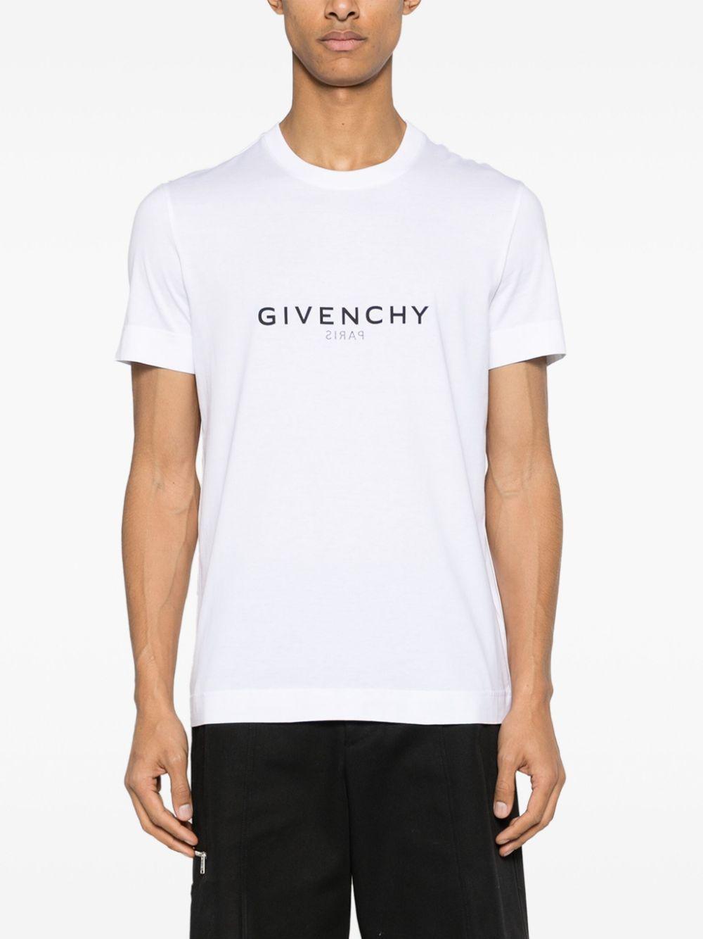 Logo-print cotton T-shirt<BR/><BR/><BR/> BM71653Y6B. 100 GIVENCHY 