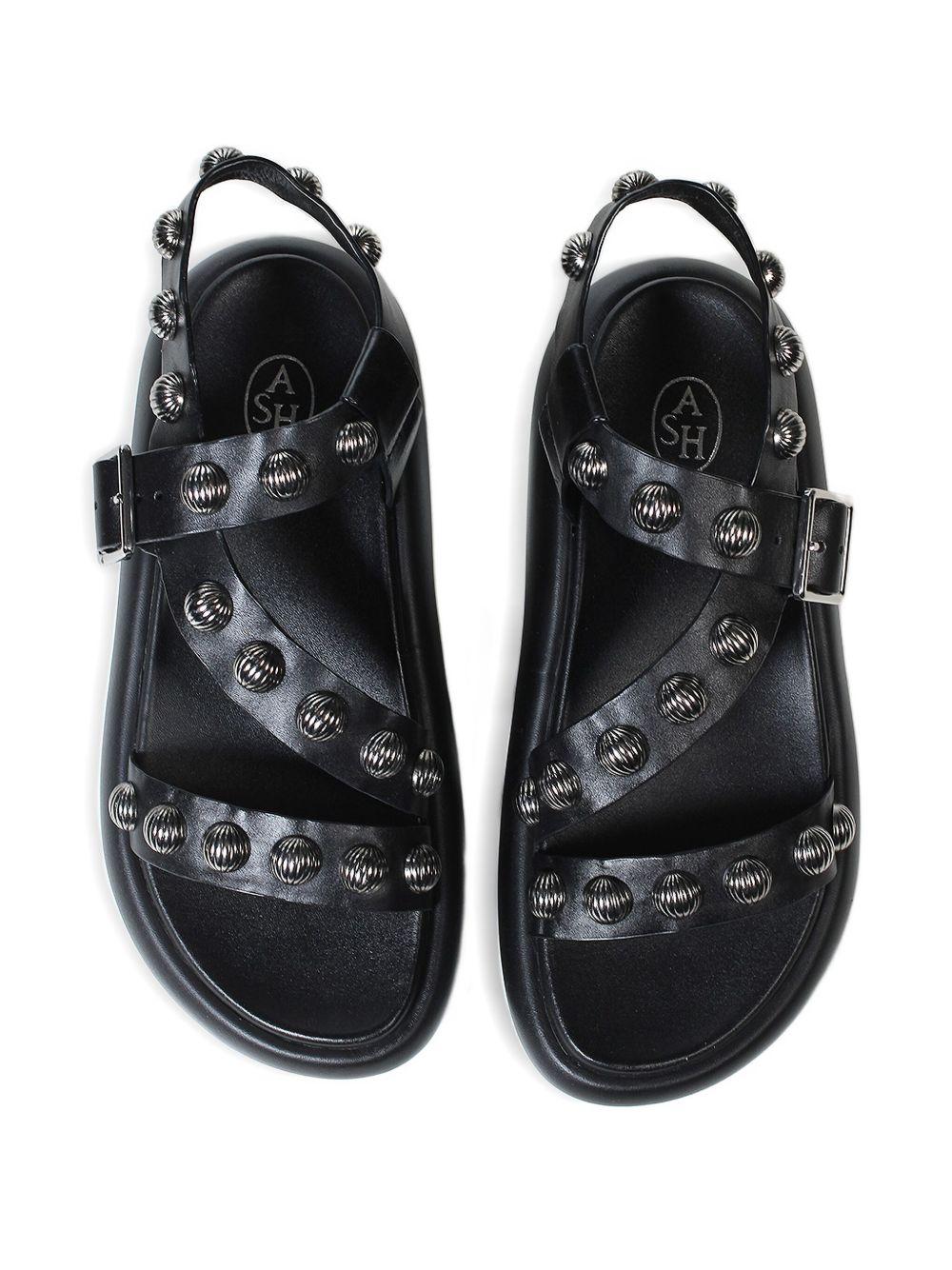 Vision sandals with shell detail VISION01 BLACK ASH 